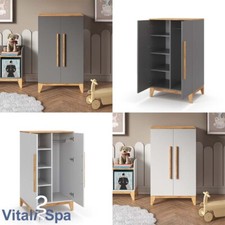 Kleiderschrank Malia 120x70cm, Schrank für Kinderzimmer, 4 Fächer Vicco