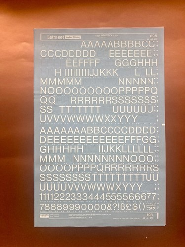 Letraset 698 helvetica - 698,