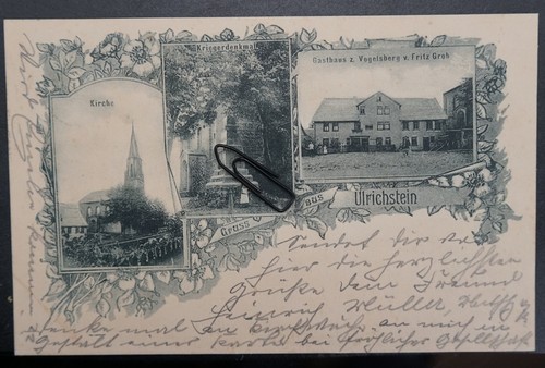 Postkarte ulrichstein gasthaus - postkarte,