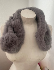 Schal Pelz Echt Pelz NEU Pelzschal Kaninchen Grau