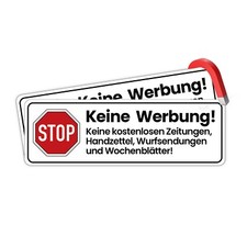 2x Bitte keine Werbung Schild