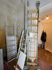 Haca Schiebeleiter Anlegeleiter rollleiter Lagerleiter Fahrbare Leiter Schiene