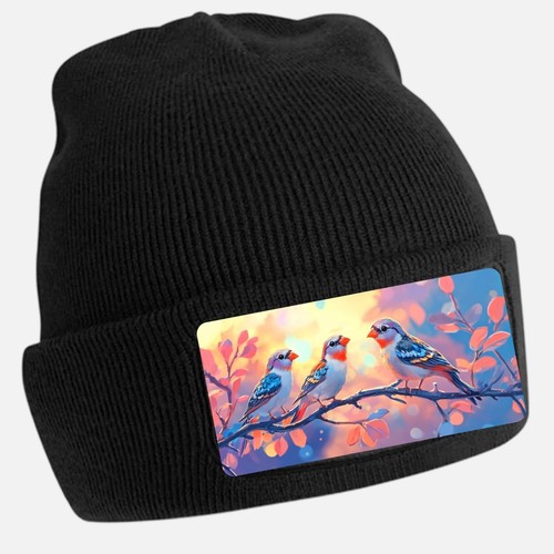 Schwarze beanie mütze mit - mütze,