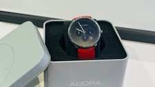 Adora Nautic Damen Armbanduhr Mineralglas Rot Edelstahl Leder Art 95