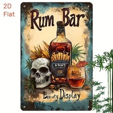 Blechschild Rum Bar Vintage Retro Metallschild TEL3717