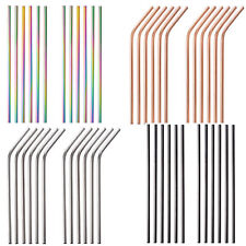 GRÄWE Edelstahl Trinkhalme 12er Set, Strohhalme Edelstahl, wiederverwendbar