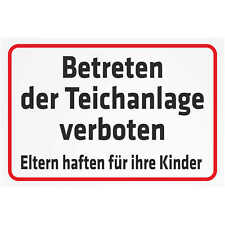 Schild Sicherheit - Betreten der Teichanlage verboten KPI-0269