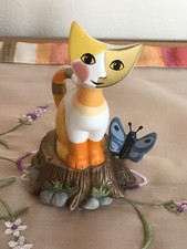 Goebel Rosina Wachtmeister ♥ Katze mit Schmetterling auf Baumstamm ♥ wie NEU ♥