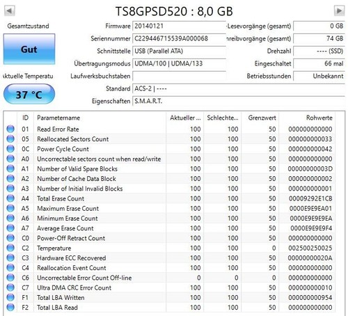Transcend ts8gpsd520 8gb - transcend, ssd
