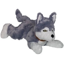 Nobby® Hunde Spielzeug Plüsch Hund HUSKY Grau & Weiß 35 cm
