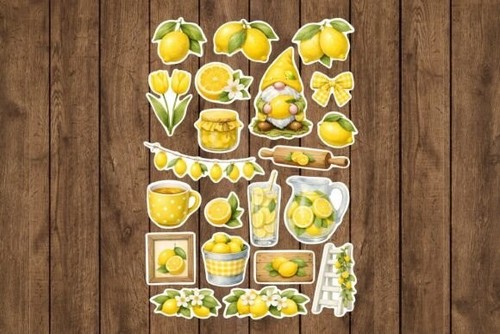 Lemon zitronen gelb stanzteile - zitronen,