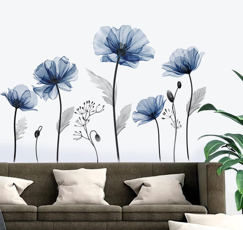 Decalmile wandtattoo blumen - decalmile,