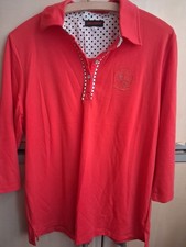 schöner weicher Pullover in rot mit Knopfleiste  Größe XL -NEU-