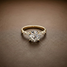 2Ct Runder Moissanit