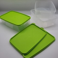 MiraHome Gefrierdosen 3x3L rechteckig grün – Vorratsdosen mit Deckel luftdicht –