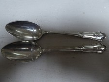 2 Kaffeelöffel 925er Silber Sterling Silber Dekor Dresdner Barock Monogramm 54gr