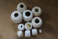 Häkelgarn weiß Filethäkeln Basteln Garn Stricken Reste Paket Manuela Aida