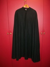 Wollumhang schwarz aus Portugal Mittelalter LARP Umhang Mantel Wolle Cape