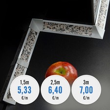 1,5m 2,5m 3m Abschlussleisten 23x23mm WINKELLEISTEN Tischplatten Küchen GR5