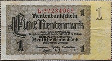 Rentenmark banknote 1937 - 1,