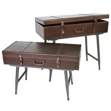 KONSOLENTISCH ANTIK KOFFER