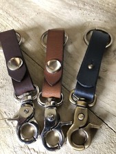 Leder schlüsselanhänger - leder,