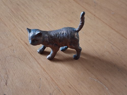 Setzkastenfigur katze messing - katze,