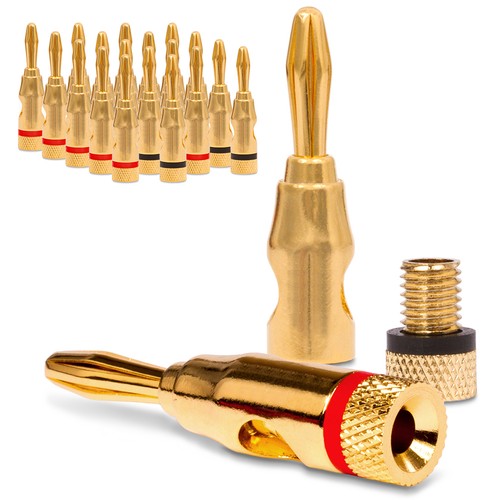 20x bananenstecker vergoldet - bananenstecker,