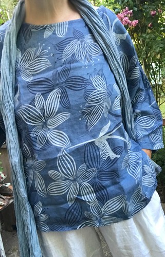 Lino tunika bluse - bluse, 100%