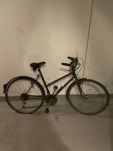Schwarzes damenfahrrad - schwarzes,