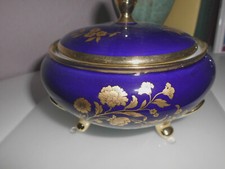 Bonboniere Royal Porzellan Bavaria KPM Germany Handarbeit Echt Kobalt/Gold