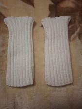 Armstulpen mit Daumenloch, Pulswärmer, 24cm lang, handgestrickt  #1993