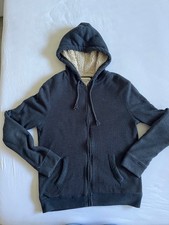 Abercrombie & Fitch Strickjacke mit Teddyfutter und Kapuze Gr. S