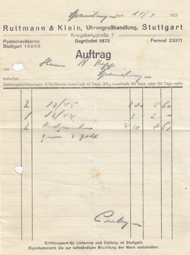 Stuttgart brief 1930 - brief,