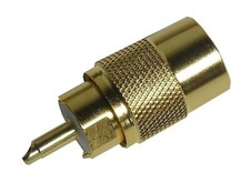 PL-Stecker in Goldoptik- für