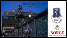 NORWEGEN NORWAY EXHIBITION CARD 1987 LINKÖPING PFERD HORSE ds68