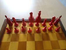 B - 044    Schachfigurensatz Schachspiel aus Bein 19.tes Jahrhundert
