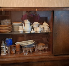 Antike Vitrine Holz/Glas, 2