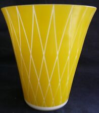 Vintage Vase Vianne gelb 18 cm - mundgeblasenes Glas Handarbeit - REF 4287 Deko
