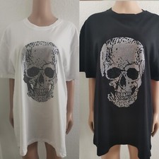Totenkopf Glitzer Shirt in verschiedenen Größen von Größe 36 bis 56/58