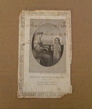 1. hl. Kommunion Andenken um 1900 - Jesus war seinen Eltern unterthan - (AN281)