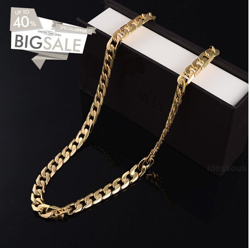 Goldkette 7mm herren 60cm - goldkette,