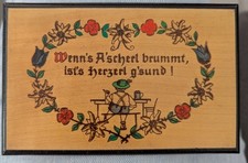 Brandmalerei Holz Deko mit Spruch