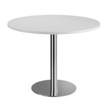 Besprechungstisch rund 100 cm Chromsäule Konferenztisch Meetingtisch Tisch