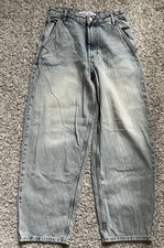 Herren Bershka Jeans Gr. 32 Baggy o. Loose Fit Hellblau  aus 1. Hand!