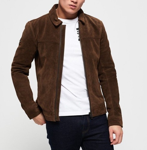 Braune wildleder lederjacke - braune,