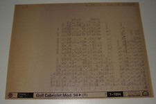 Ersatzteilkatalog auf Microfich VW Golf 3 III Cabrio Cabriolet 1H ab Modell 1994