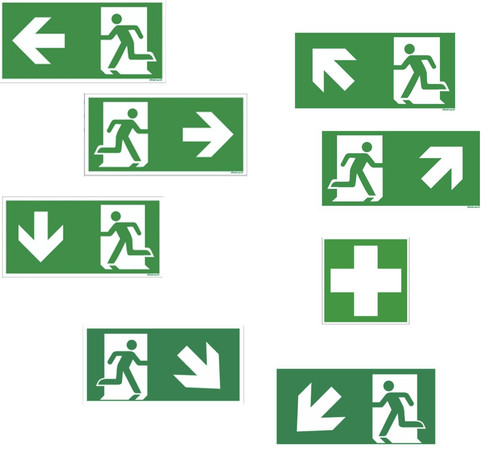 Fluchtweg notausgang schild - notausgang,