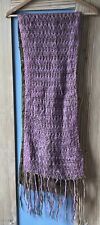Schal Rosa Grün Wolle Fransen Hippie Goa Chapati Design 