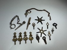 KONVOLUT 16 Stück alter UHRENSCHLÜSSEL für SCHLÜSSELTASCHENUHR Taschenuhr